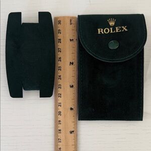 Rolex signature green suede travel watch pouch